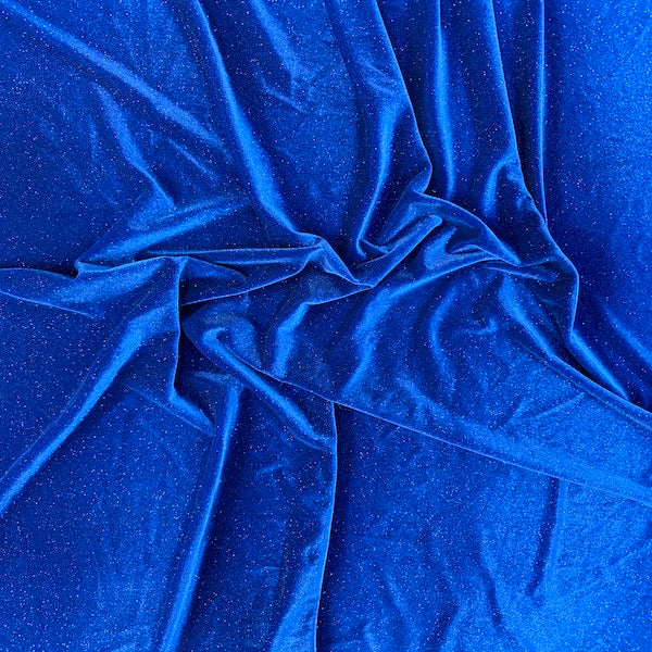 Misty Glitter Stretch Velvet Spandex Fabric - Prismatic Fiber Arts
