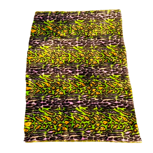 Multicolor Rainbow Leopard Print Faux Fur Fabric - Prismatic Fiber Arts