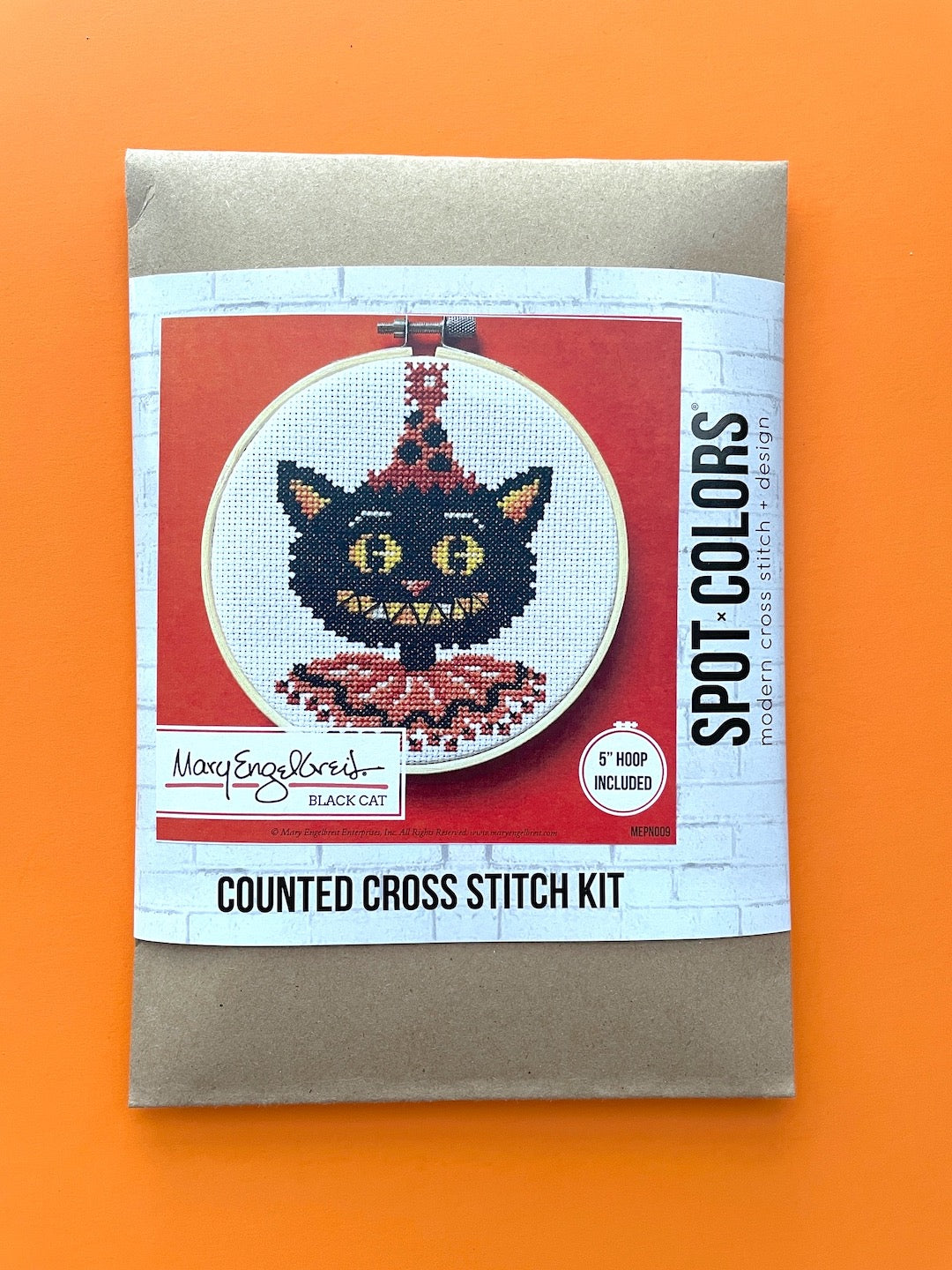 Black Cat by Mary Engelbreit Counted Cross Stitch DIY KIT - Prismatic Fiber Arts