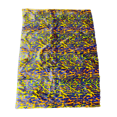 Multicolor Rainbow Leopard Print Faux Fur Fabric - Prismatic Fiber Arts