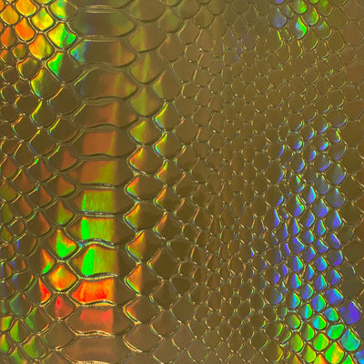 Iridescent Viper Sopythana Snake Skin Vinyl Fabric - Prismatic Fiber Arts