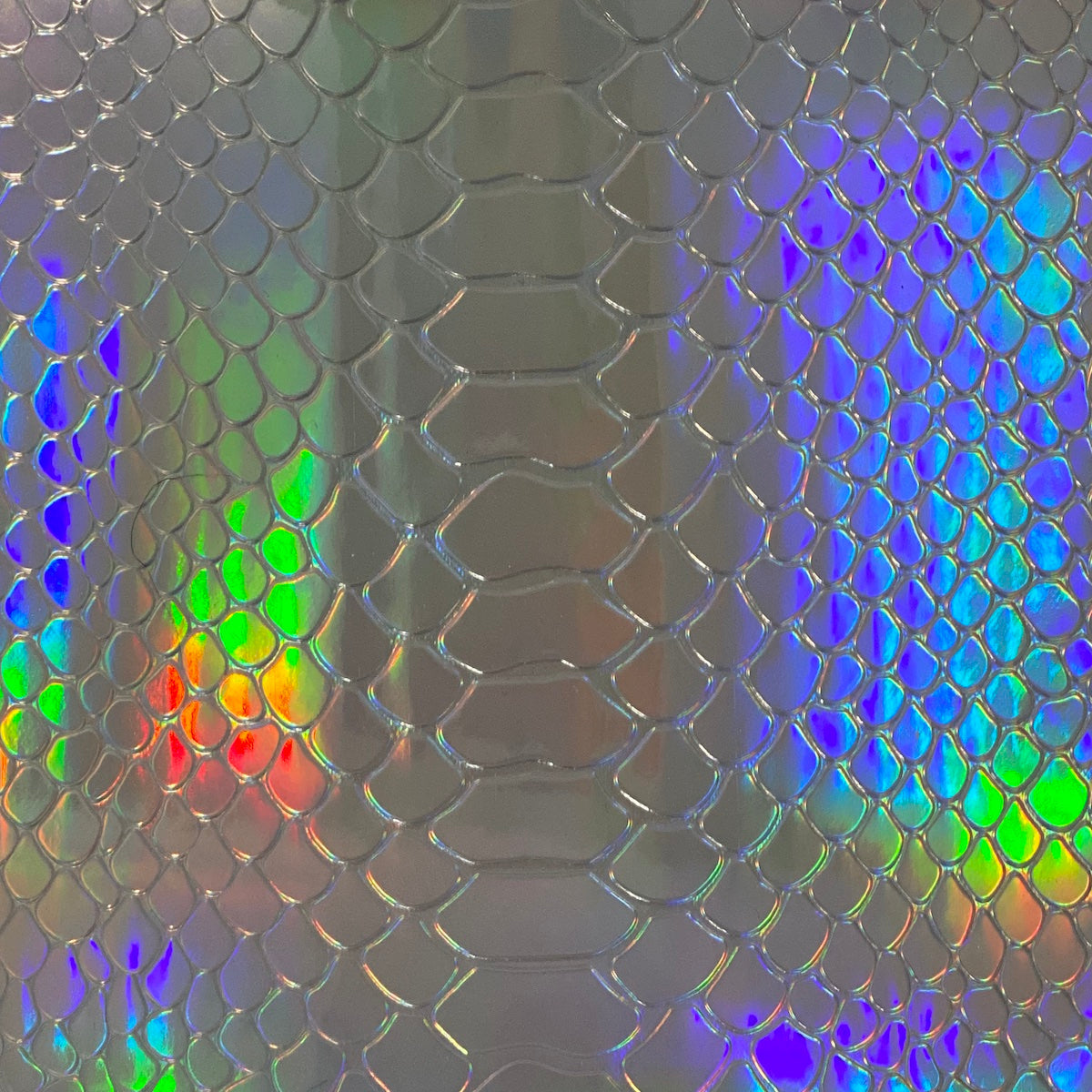 Iridescent Viper Sopythana Snake Skin Vinyl Fabric - Prismatic Fiber Arts