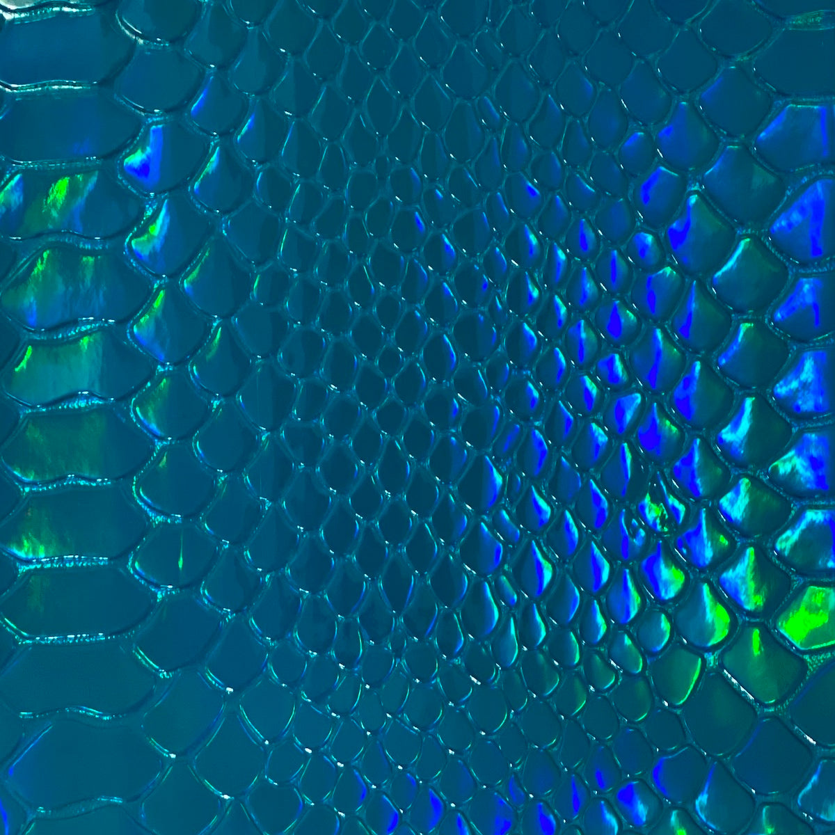 Iridescent Viper Sopythana Snake Skin Vinyl Fabric - Prismatic Fiber Arts