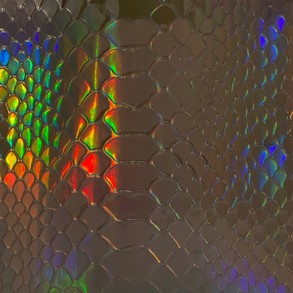 Iridescent Viper Sopythana Snake Skin Vinyl Fabric - Prismatic Fiber Arts