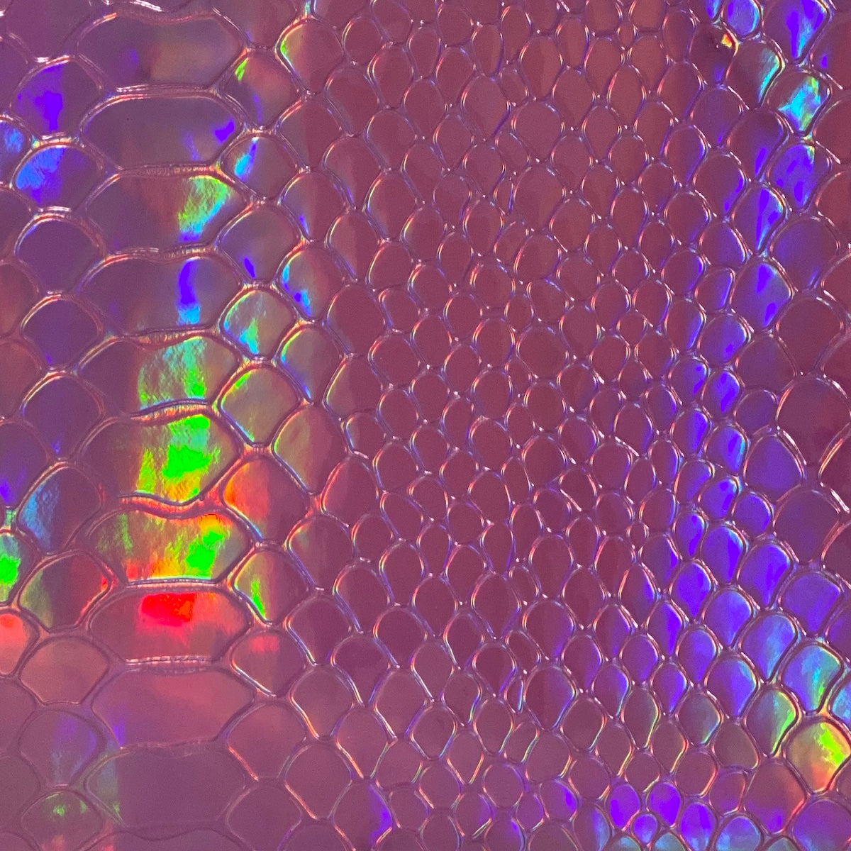 Iridescent Viper Sopythana Snake Skin Vinyl Fabric - Prismatic Fiber Arts