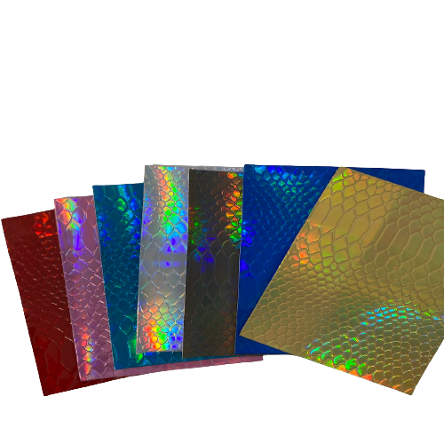 Iridescent Viper Sopythana Snake Skin Vinyl Fabric - Prismatic Fiber Arts