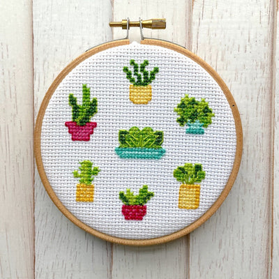 Plant Life Counted Cross Stitch DIY KIT - Prismatic Fiber Arts