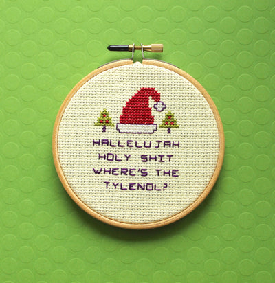Christmas Holiday Counted Cross Stitch DIY Kit Beginner - Prismatic Fiber Arts