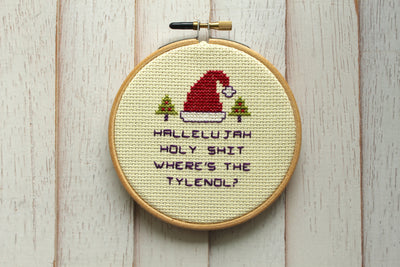 Christmas Holiday Counted Cross Stitch DIY Kit Beginner - Prismatic Fiber Arts