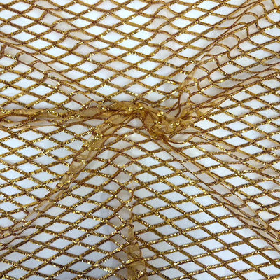 Diamond Pattern Sequins Stretch Mesh Fabric - Prismatic Fiber Arts