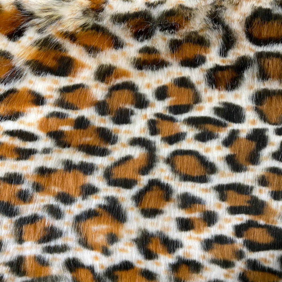 Leopard Print Faux Fur Fabric - Prismatic Fiber Arts