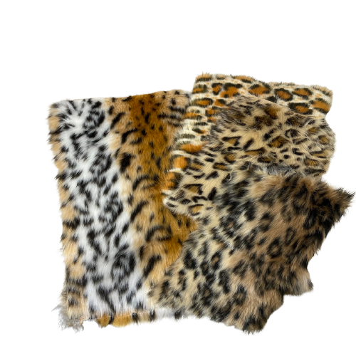 Leopard Print Faux Fur Fabric - Prismatic Fiber Arts