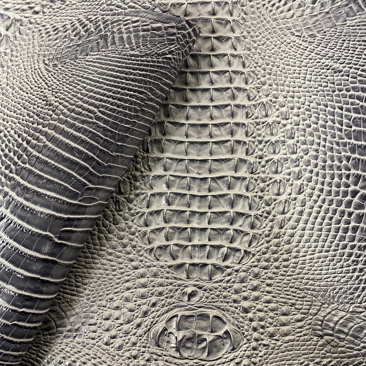 Amazon 3D Embossed Gator Faux Leather Vinyl Fabric