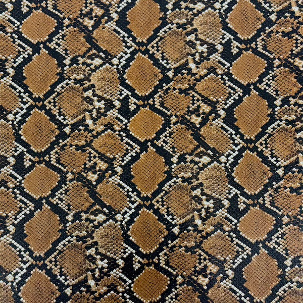 Caicos Snake Skin Faux Leather Vinyl Fabric - Prismatic Fiber Arts