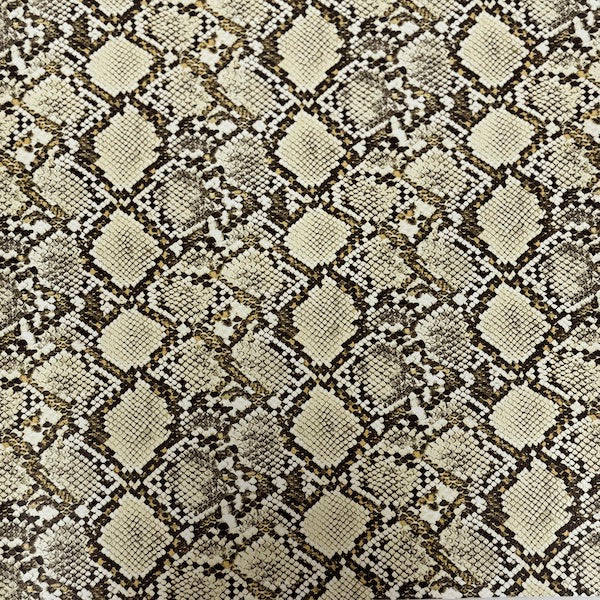 Caicos Snake Skin Faux Leather Vinyl Fabric - Prismatic Fiber Arts