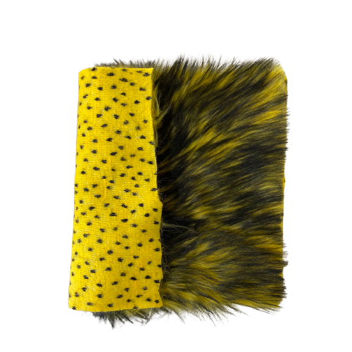 Husky Print Long Pile Shaggy Faux Fur Fabric - Prismatic Fiber Arts