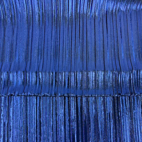 Metallic Pleated Foil Spandex Fabric