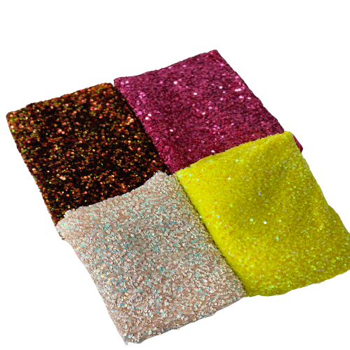 Sequins Embroidered Stretch Velvet Rodeo Fabric - Prismatic Fiber Arts