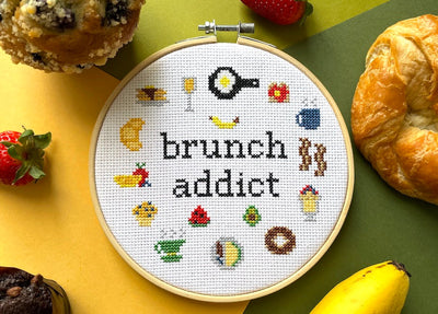 Brunch Addict Counted Cross Stitch Kit - Prismatic Fiber Arts