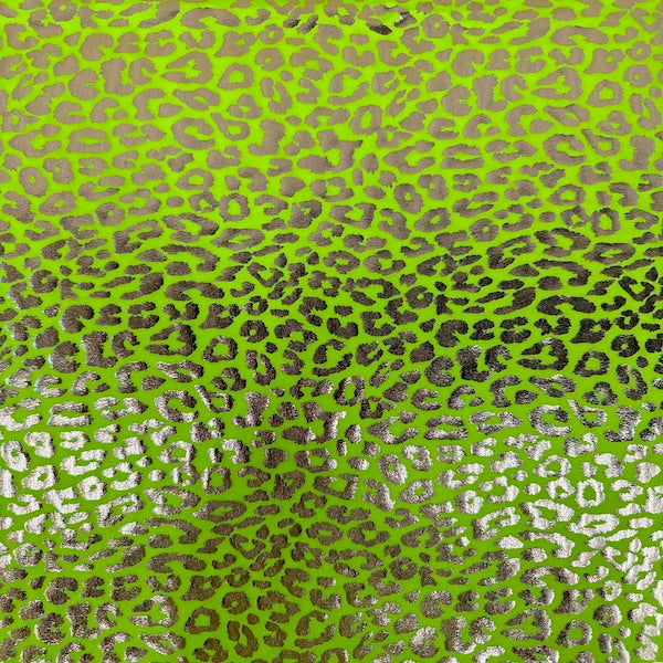 Sahara Leopard Foil Print Nylon Spandex Fabric - Prismatic Fiber Arts