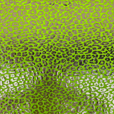 Sahara Leopard Foil Print Nylon Spandex Fabric - Prismatic Fiber Arts