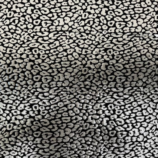 Sahara Leopard Foil Print Nylon Spandex Fabric - Prismatic Fiber Arts