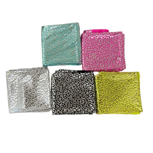 Sahara Leopard Foil Print Nylon Spandex Fabric - Prismatic Fiber Arts