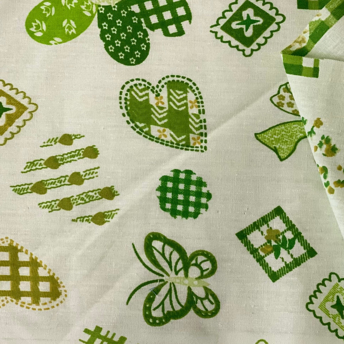 Butterfly Printed Hearts Poly Cotton Fabric - Prismatic Fiber Arts
