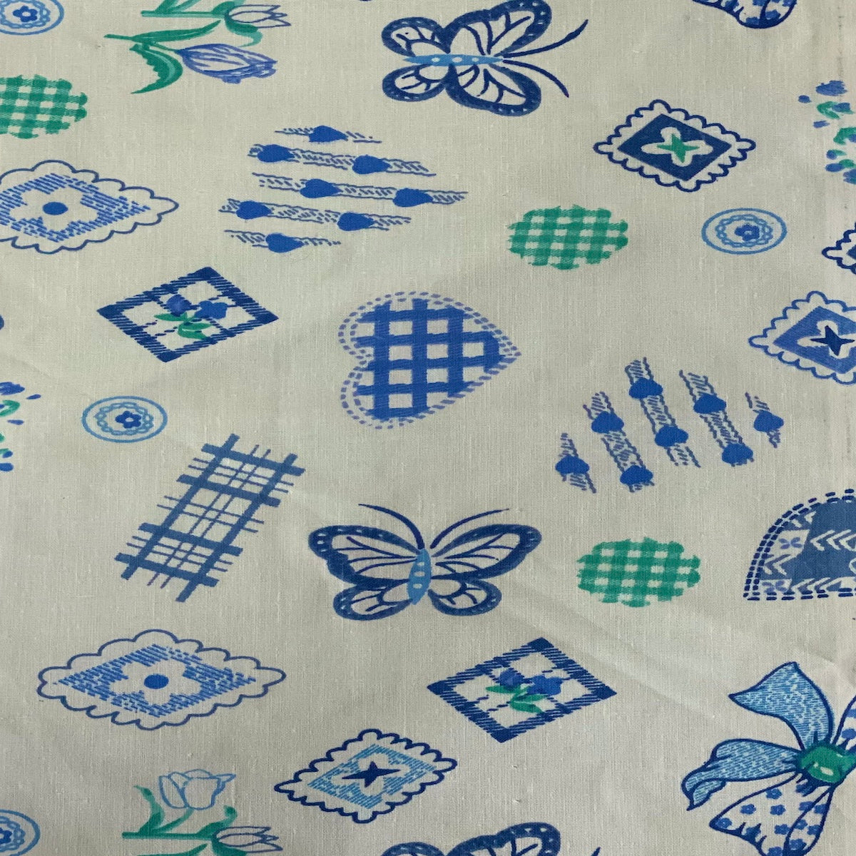 Butterfly Printed Hearts Poly Cotton Fabric - Prismatic Fiber Arts