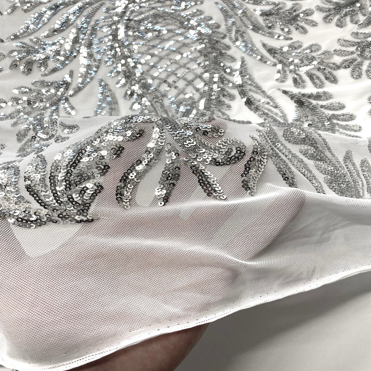 Nebill Stretch Sequins Lace Fabric - Prismatic Fiber Arts