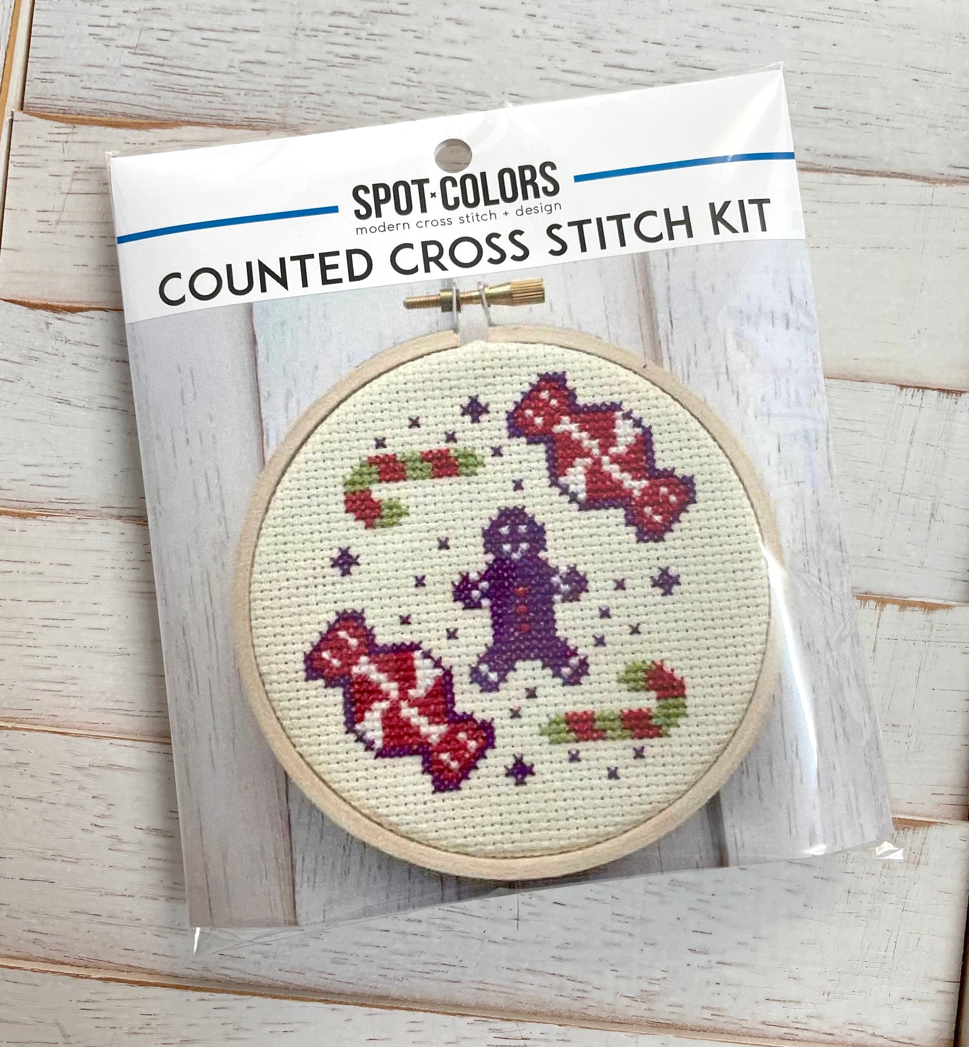 Sugar and Spice Holiday Christmas Counted Cross Stitch DIY Kit Beginner - Prismatic Fiber Arts