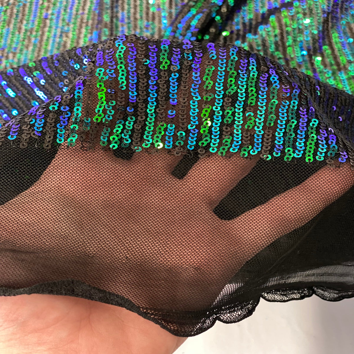 Mille Stripe Stretch Sequins Fabric - Prismatic Fiber Arts