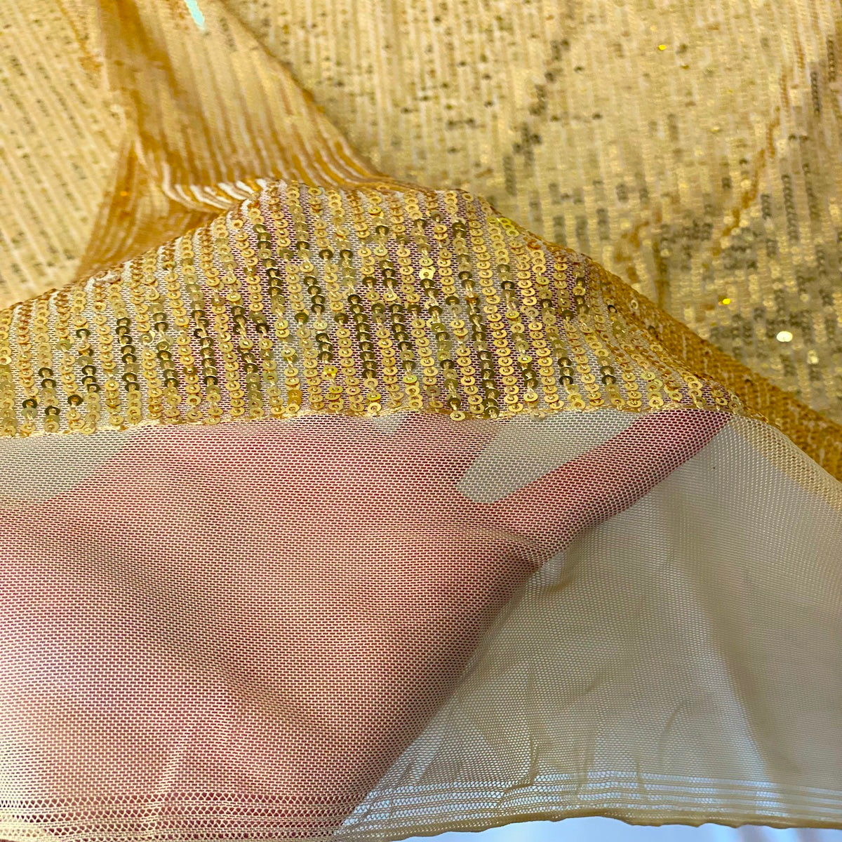Mille Stripe Stretch Sequins Fabric - Prismatic Fiber Arts