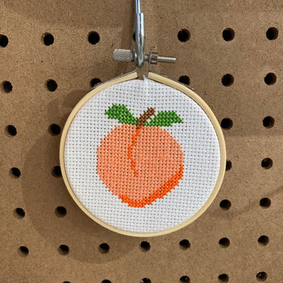 Peach Cross Stitch Kit - Prismatic Fiber Arts