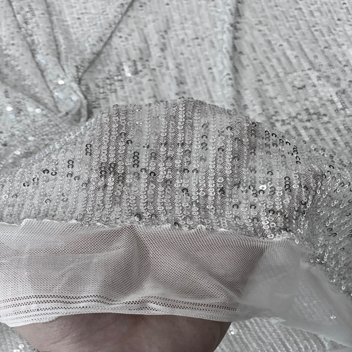 Mille Stripe Stretch Sequins Fabric - Prismatic Fiber Arts