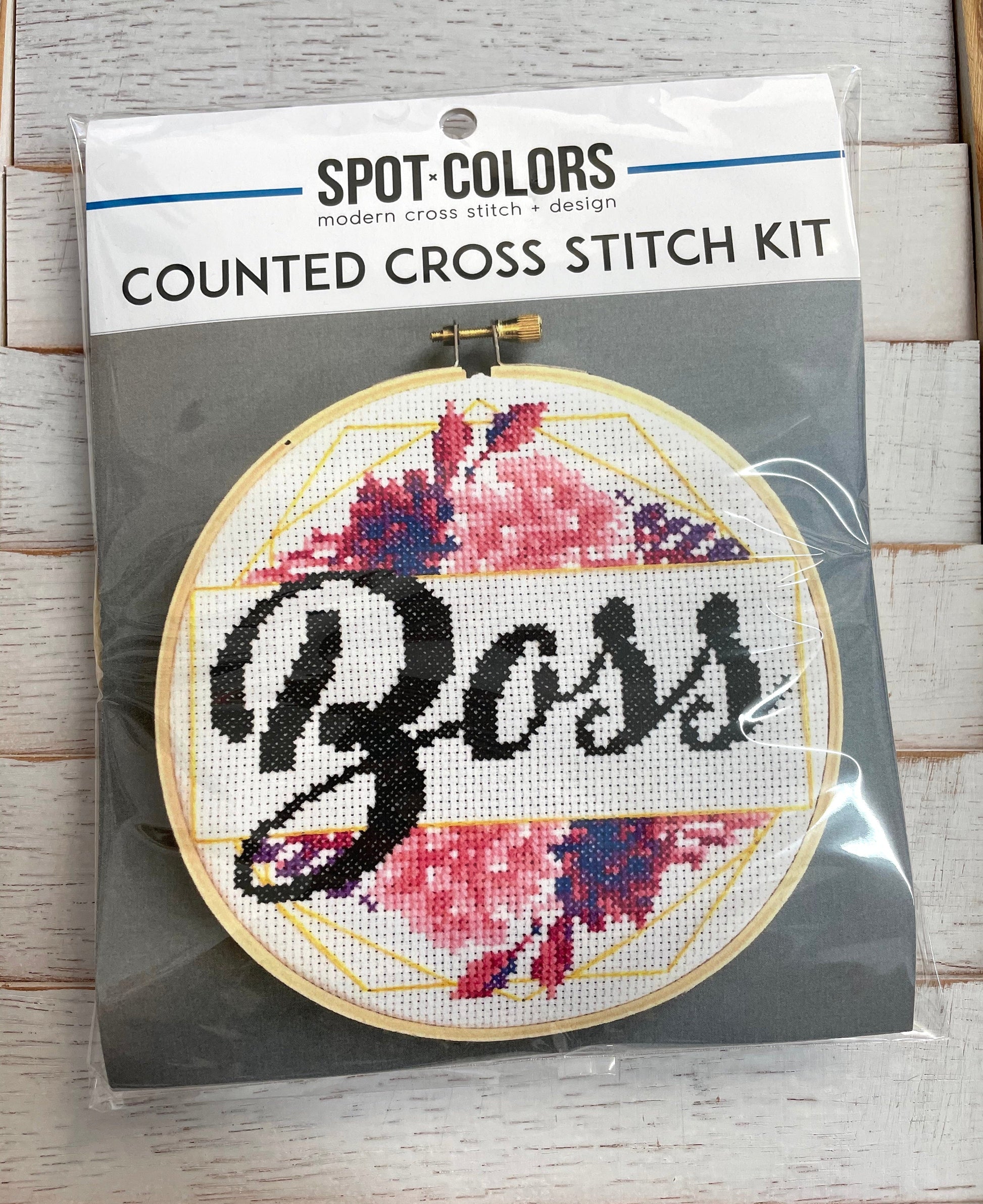 Boss Counted Cross Stitch DIY KIT - Prismatic Fiber Arts