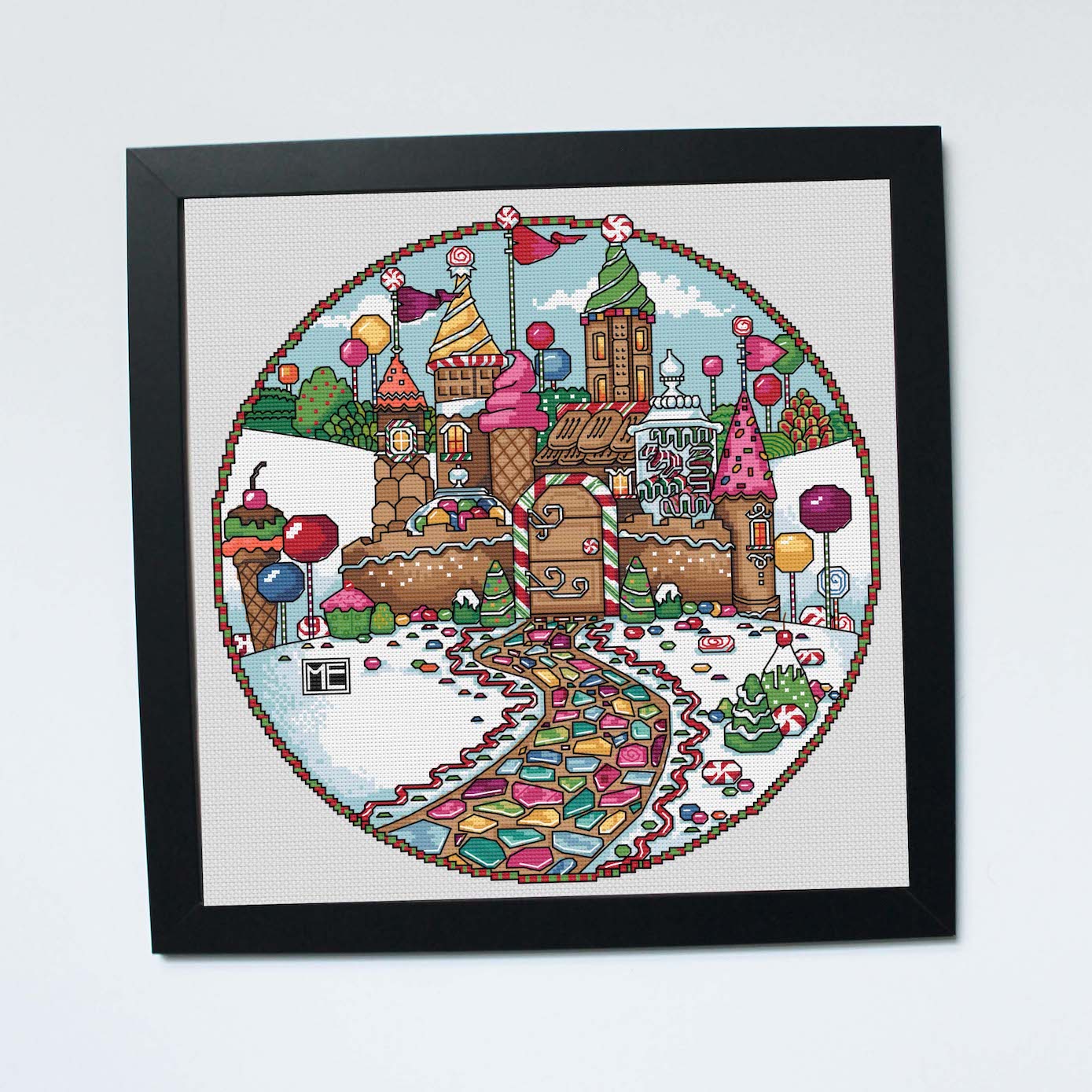 Candy Castle by Mary Engelbreit Counted Cross Stitch DIY KIT - Prismatic Fiber Arts