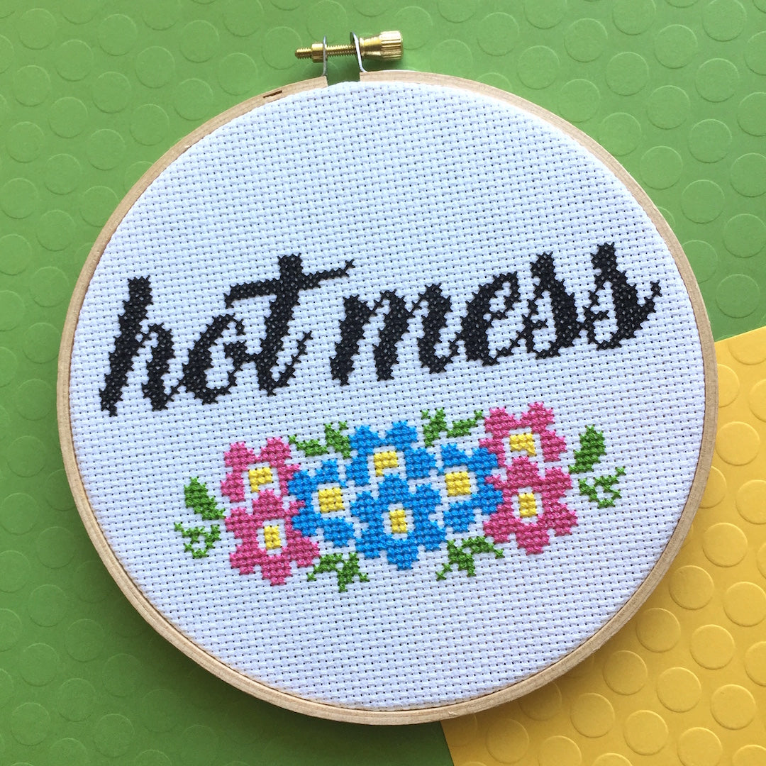 Hot Mess Counted Cross Stitch DIY KIT Intermediate - Prismatic Fiber Arts