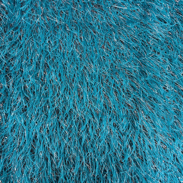 Metallic Faux Fur Tinsel Ostrich Feather Fabric - Prismatic Fiber Arts