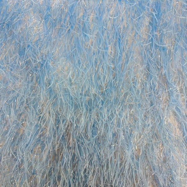 Metallic Faux Fur Tinsel Ostrich Feather Fabric - Prismatic Fiber Arts