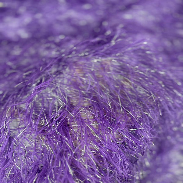 Metallic Faux Fur Tinsel Ostrich Feather Fabric - Prismatic Fiber Arts