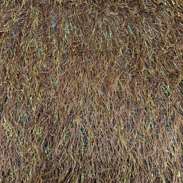 Metallic Faux Fur Tinsel Ostrich Feather Fabric - Prismatic Fiber Arts