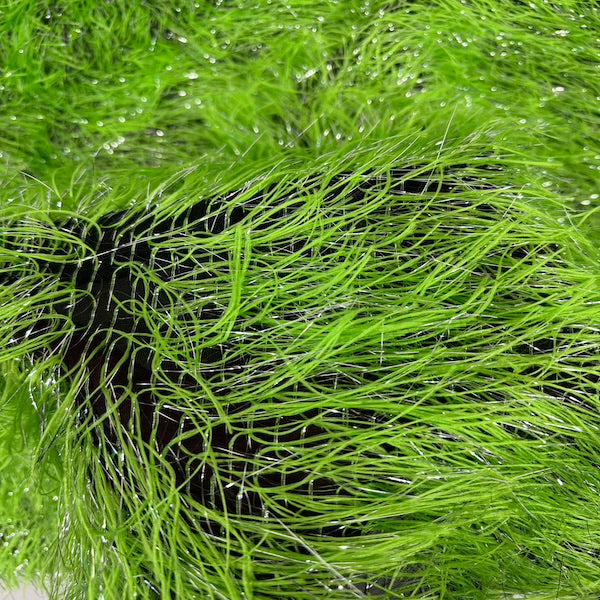 Metallic Faux Fur Tinsel Ostrich Feather Fabric - Prismatic Fiber Arts