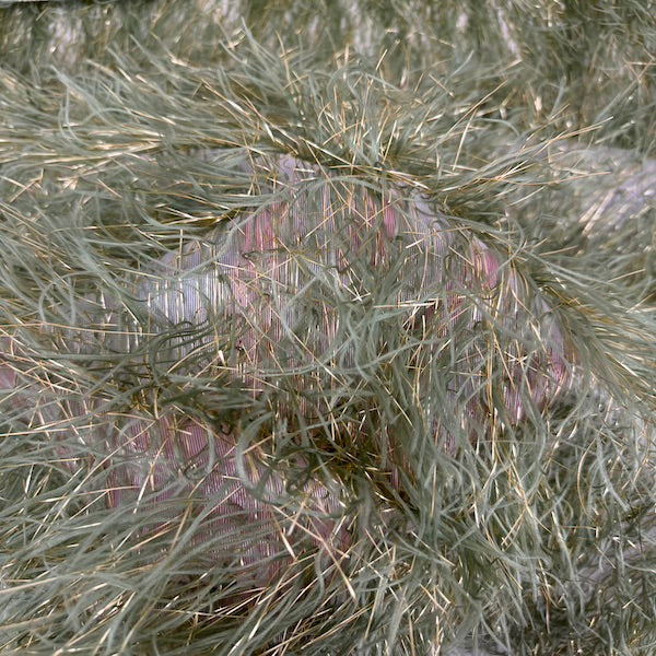Metallic Faux Fur Tinsel Ostrich Feather Fabric - Prismatic Fiber Arts