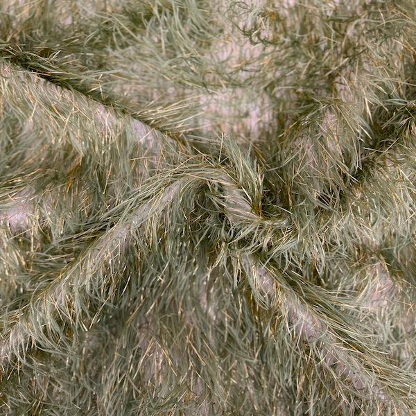 Metallic Faux Fur Tinsel Ostrich Feather Fabric - Prismatic Fiber Arts