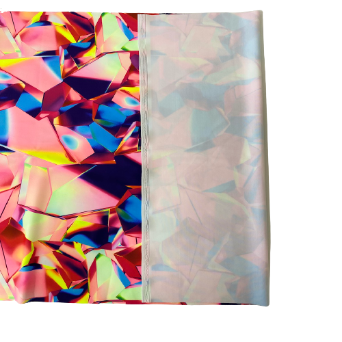 Kaleidoscope Multicolor Abstract Nylon Spandex Fabric - Prismatic Fiber Arts