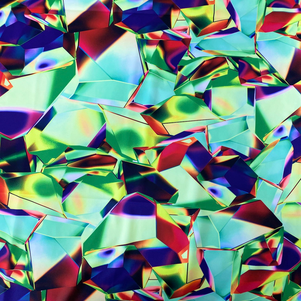Kaleidoscope Multicolor Abstract Nylon Spandex Fabric - Prismatic Fiber Arts
