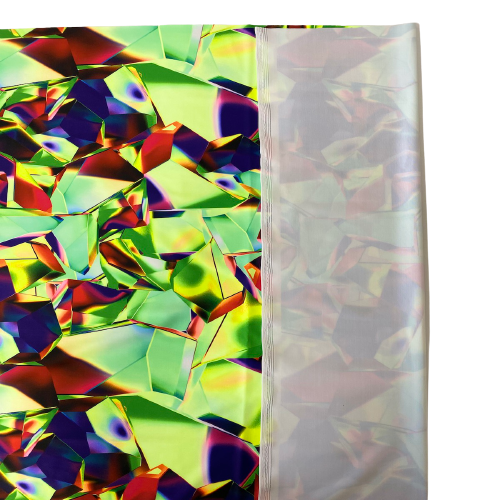 Kaleidoscope Multicolor Abstract Nylon Spandex Fabric - Prismatic Fiber Arts