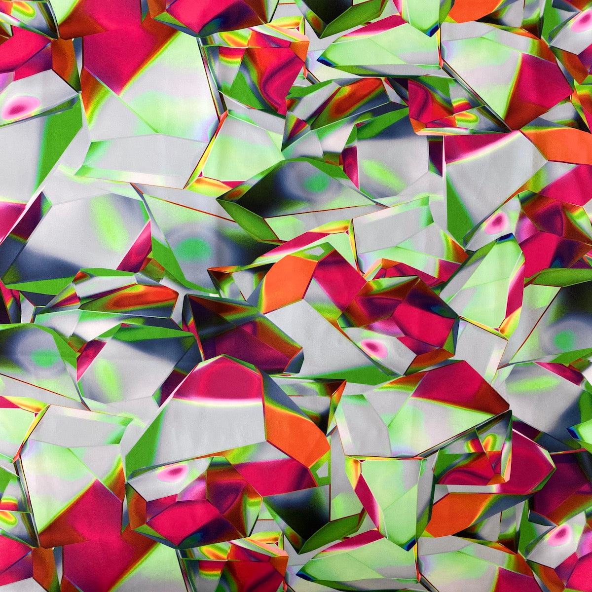 Kaleidoscope Multicolor Abstract Nylon Spandex Fabric - Prismatic Fiber Arts