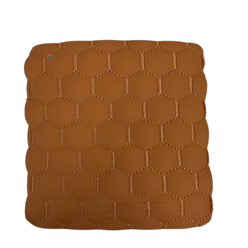 Honeycomb Hexagon Quilted Foam Backed Faux Leather Vinyl Fabric - Prismatic Fiber Arts